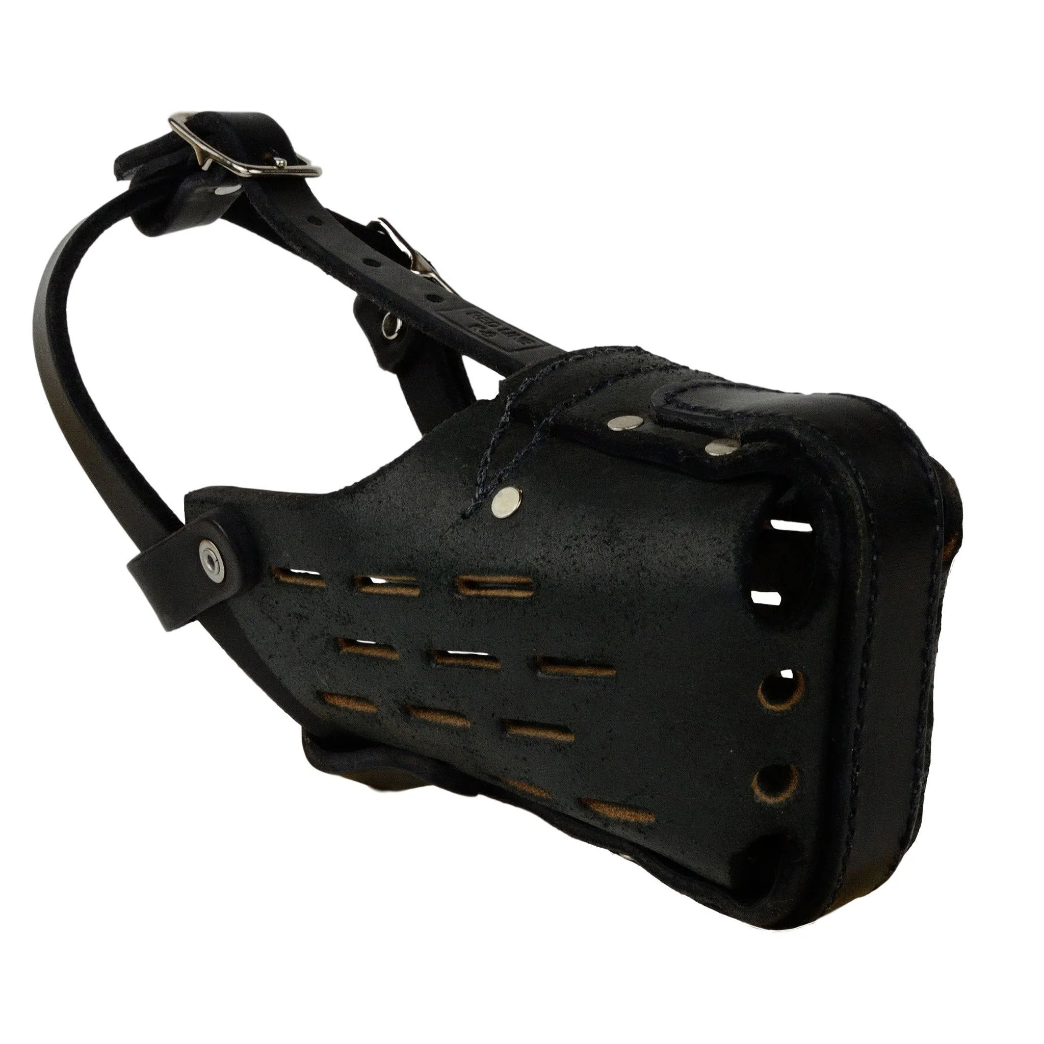 redline k9 black leather muzzle