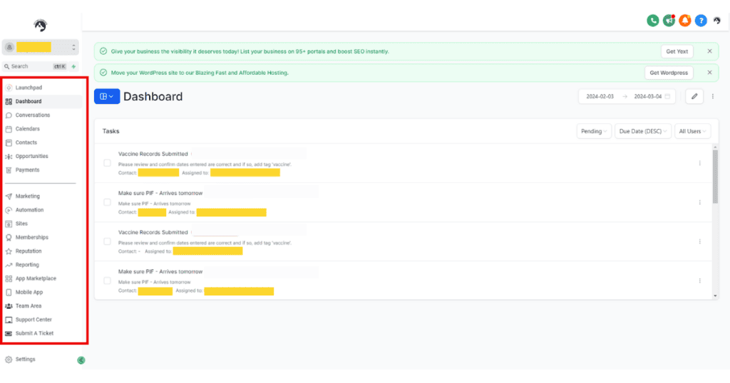 pet biz experts screenshot of dashboard