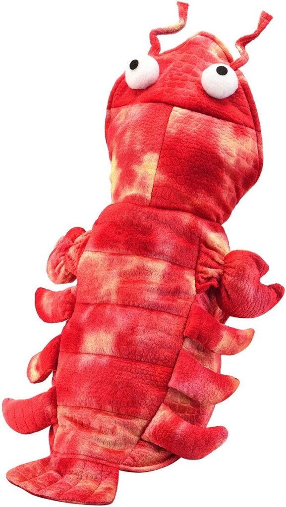 cute red lobster dog costume