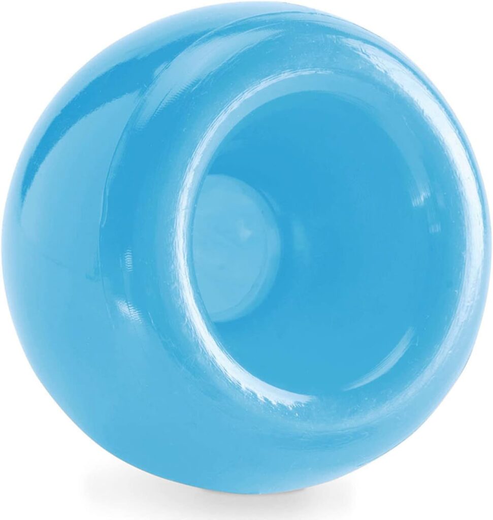 blue treat dispensing toy outward hound planet dog