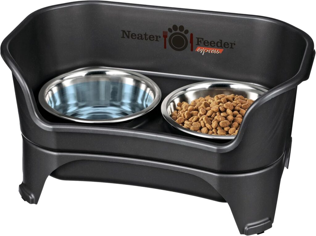 black neater feeder elevated pet bowls